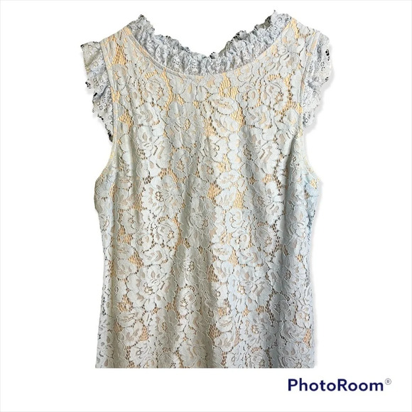 Hidden Label Powder blue and Cream lace Above the Knee Dress, Women’s Size Large - Picture 3 of 8